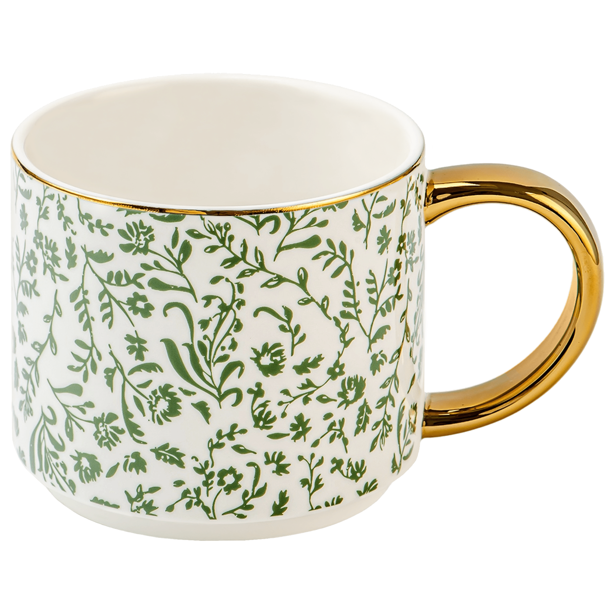 Green Ditsy Floral 14oz. Coffee Mug in - Coffee Mugs photo