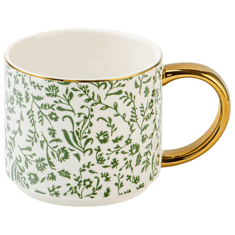 Green Ditsy Floral 14oz. Coffee Mug in - Coffee Mugs photo