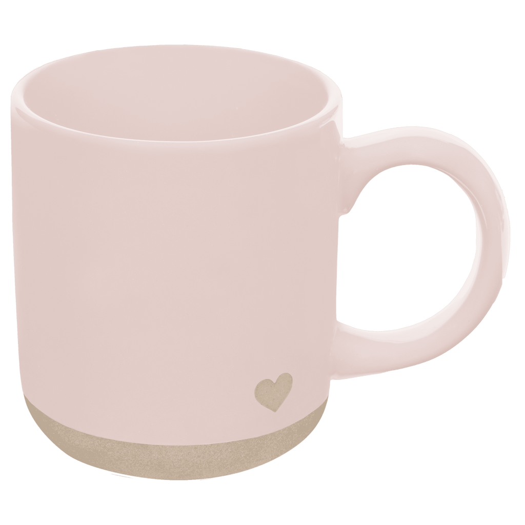 Pink Heart 14oz. Stoneware Coffee Mug in - Coffee Mugs photo