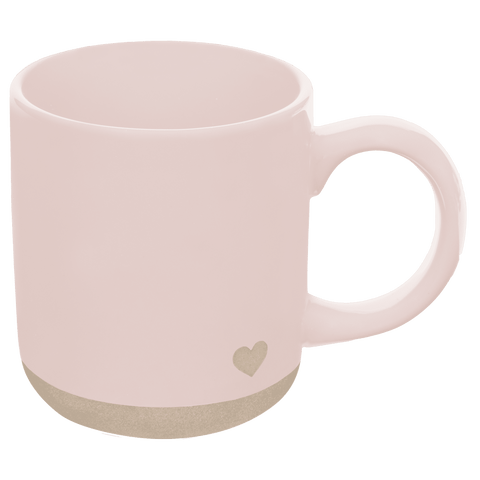 Pink Heart 14oz. Stoneware Coffee Mug in - Coffee Mugs photo