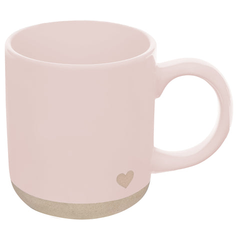 Pink Heart 14oz. Stoneware Coffee Mug in - Coffee Mugs photo