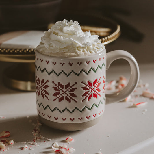 Fair Isle Sweater 14 oz Stoneware Coffee Mug -