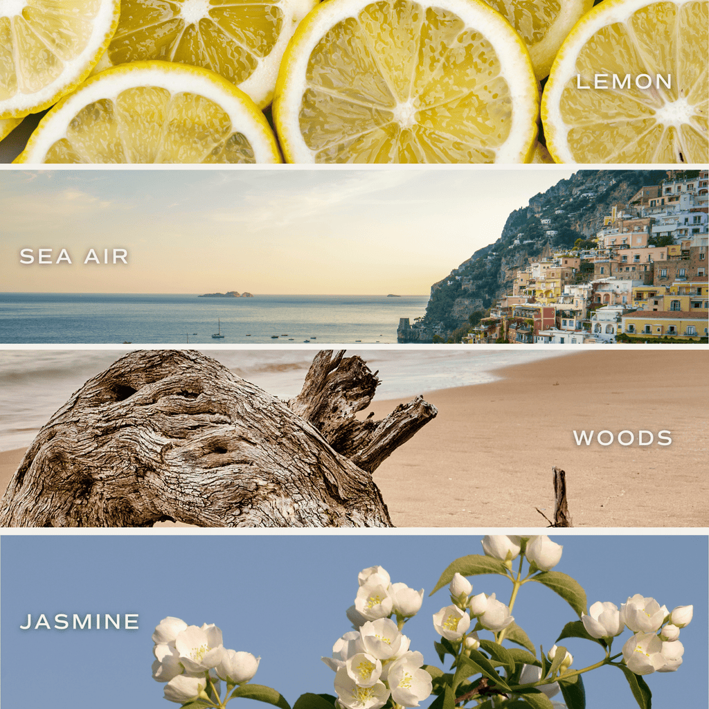 Sweet Water Decor Coastal Lemon Soy Candle - Blue Matte Jar - 15 oz in - Candles photo