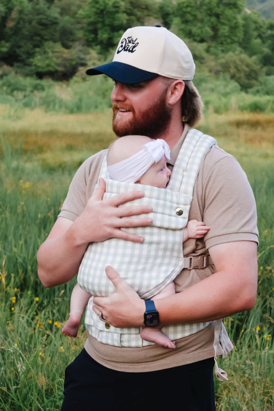 Monroe x Coco Gingham - Cotton Baby Carrier (7-35 lbs) in - Carrier photo