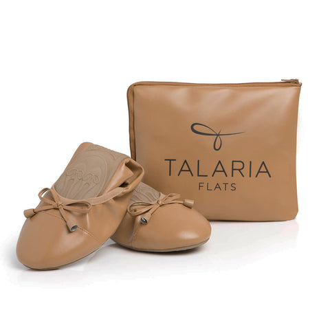 Talaria Flats Premium Caramel Flats in - Shoes photo