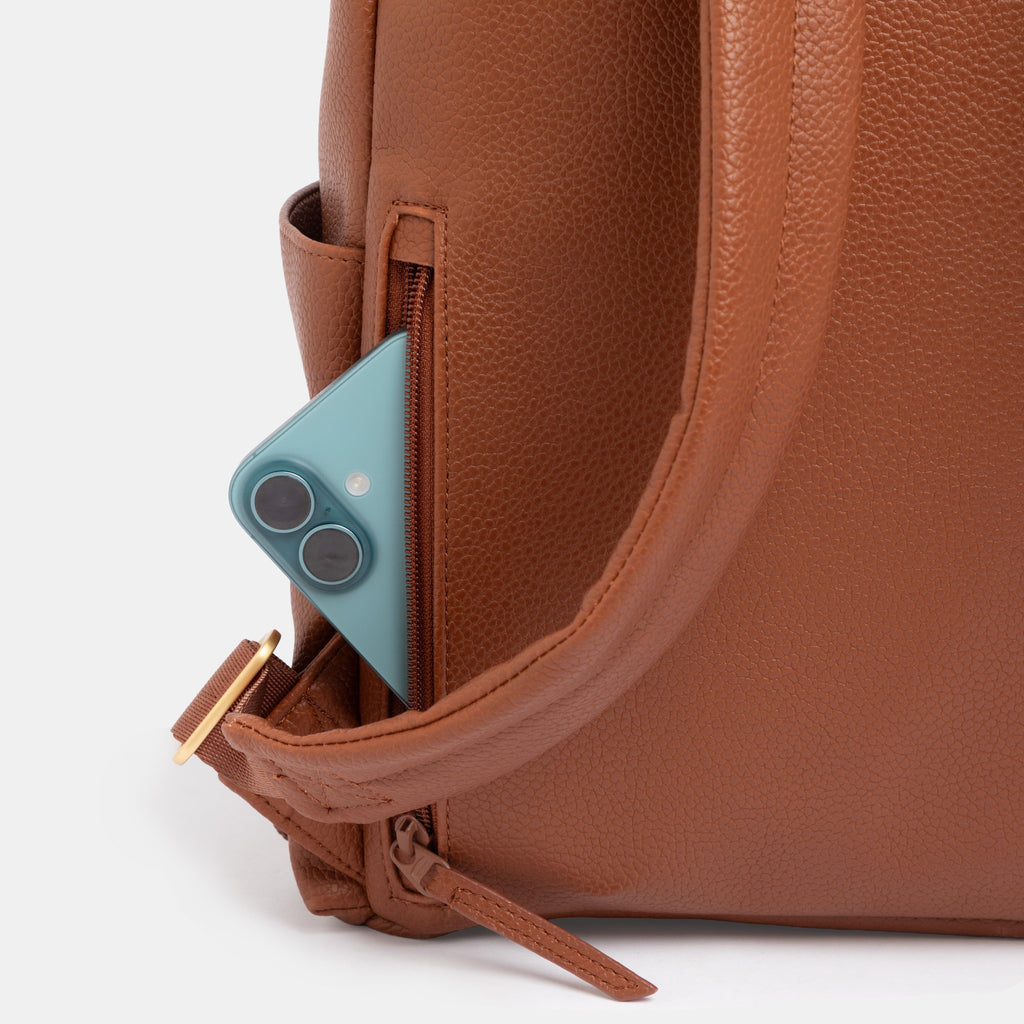 Freshly Picked Cognac Classic City Diaper Bag II in - Classic City Backpack photo