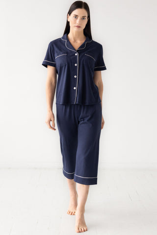 Classic Luxury Capri Pajamas in Brushed Pima Cotton in - PAJAMAS photo