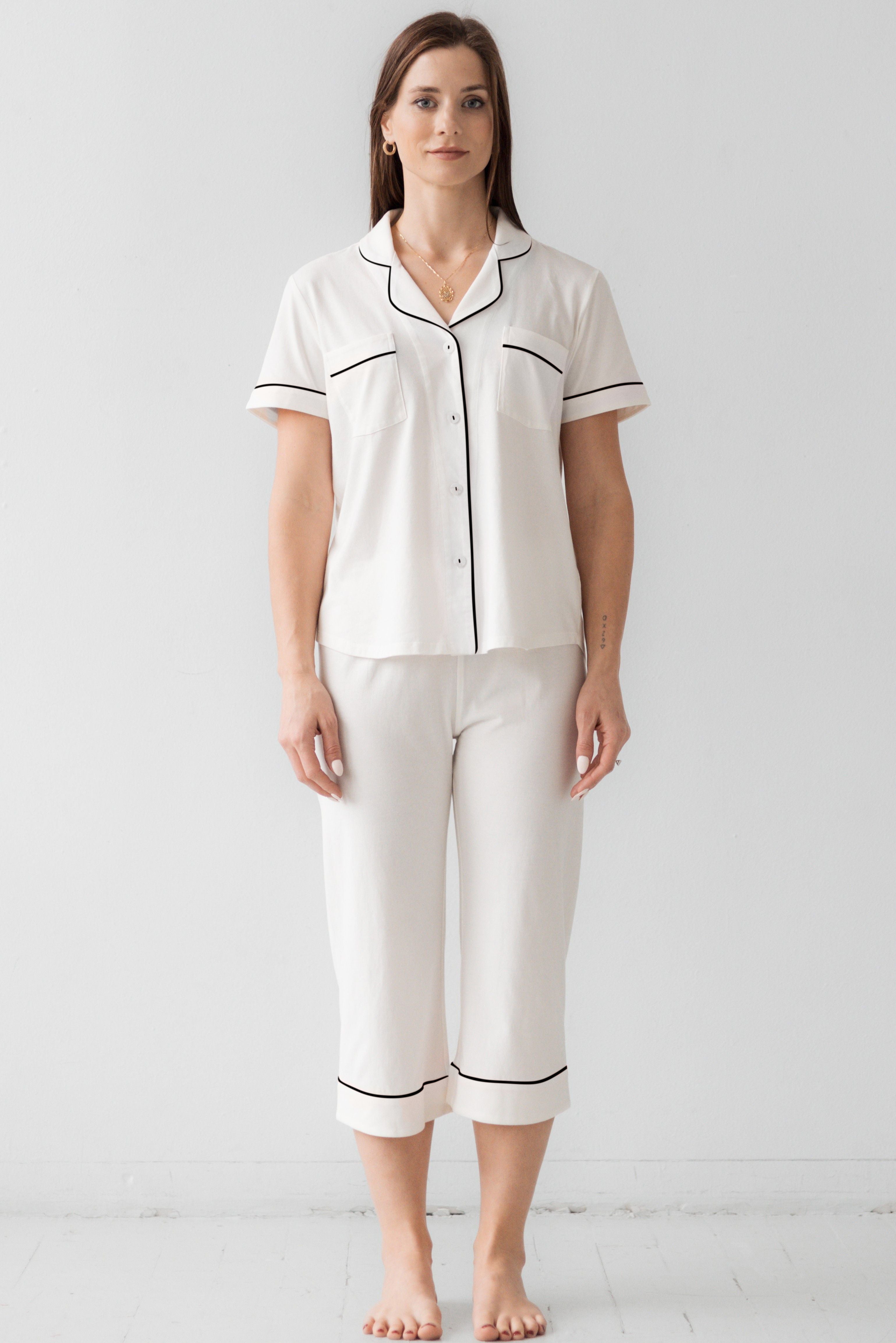 Classic Luxury Capri Pajamas in Brushed Pima Cotton in - PAJAMAS photo