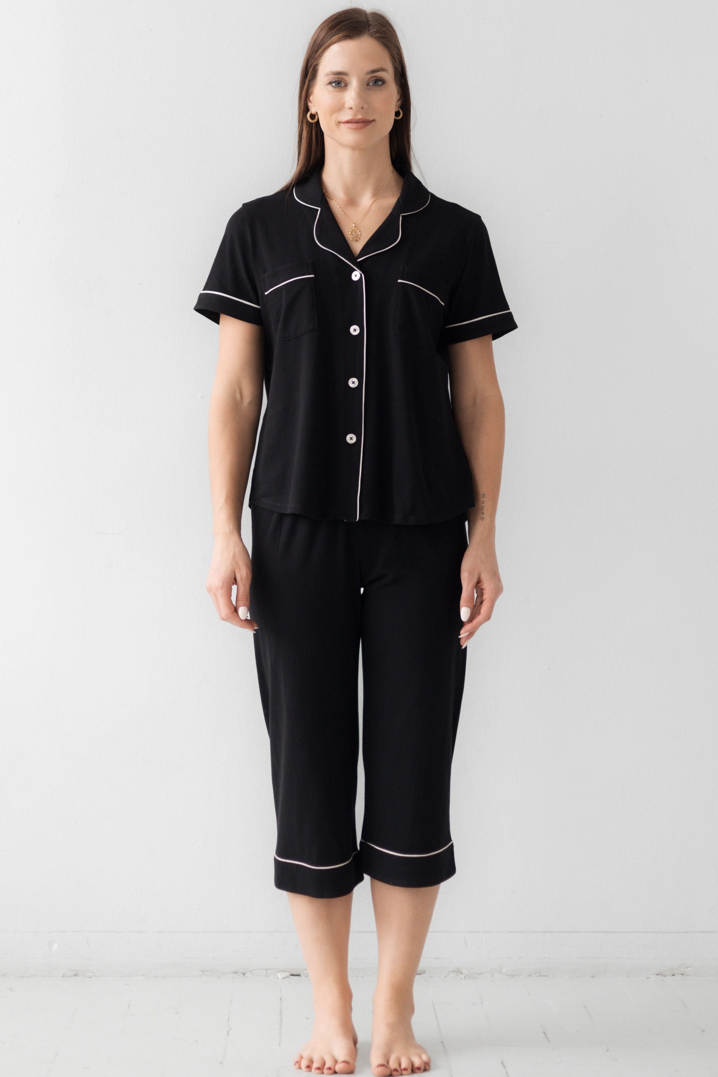 Classic Luxury Capri Pajamas in Brushed Pima Cotton in - PAJAMAS photo