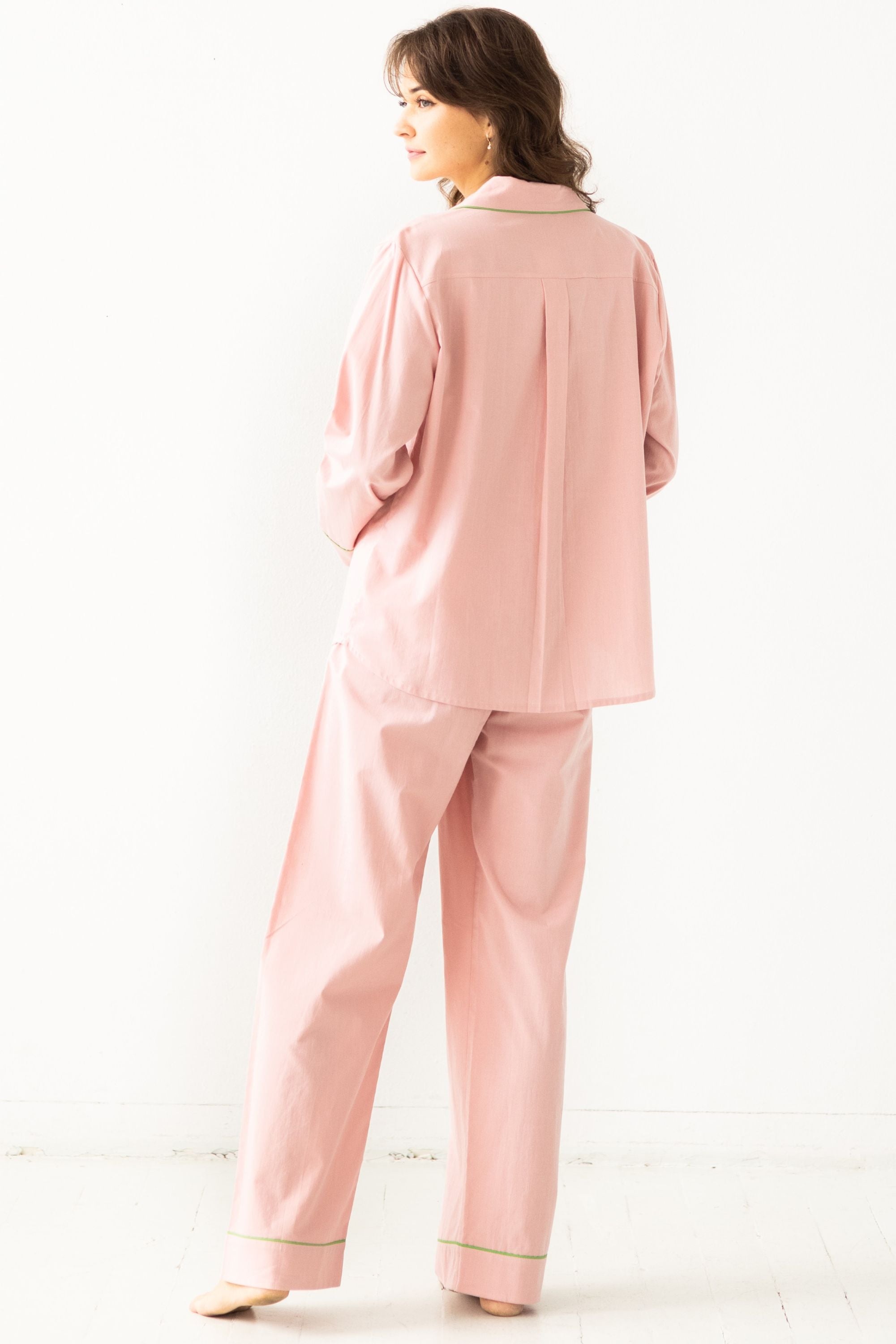Classic Woven Cotton Pajama Set in - PAJAMAS photo