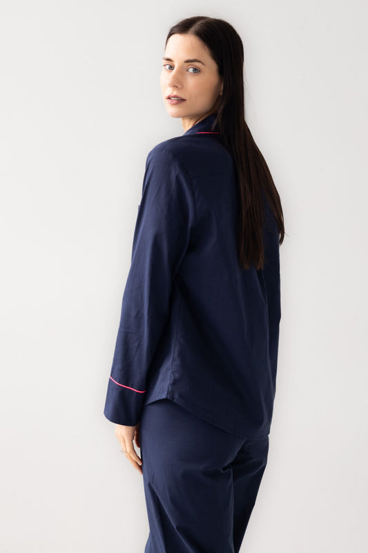 Classic Woven Cotton Pajama Set in - PAJAMAS photo