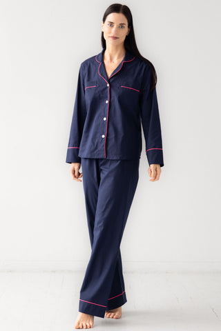 Classic Woven Cotton Pajama Set in - PAJAMAS photo