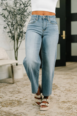 Claudia Mid Rise Wide Leg Ankle Jean in - Womens photo