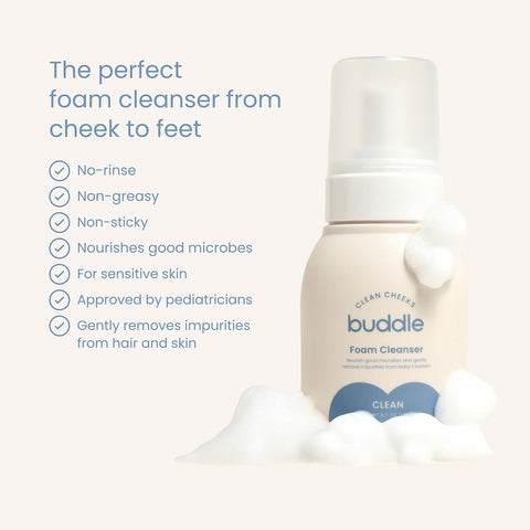 Buddle Clean Cheeks in - Diaper Rash Treatment, Foam Cleanser photo