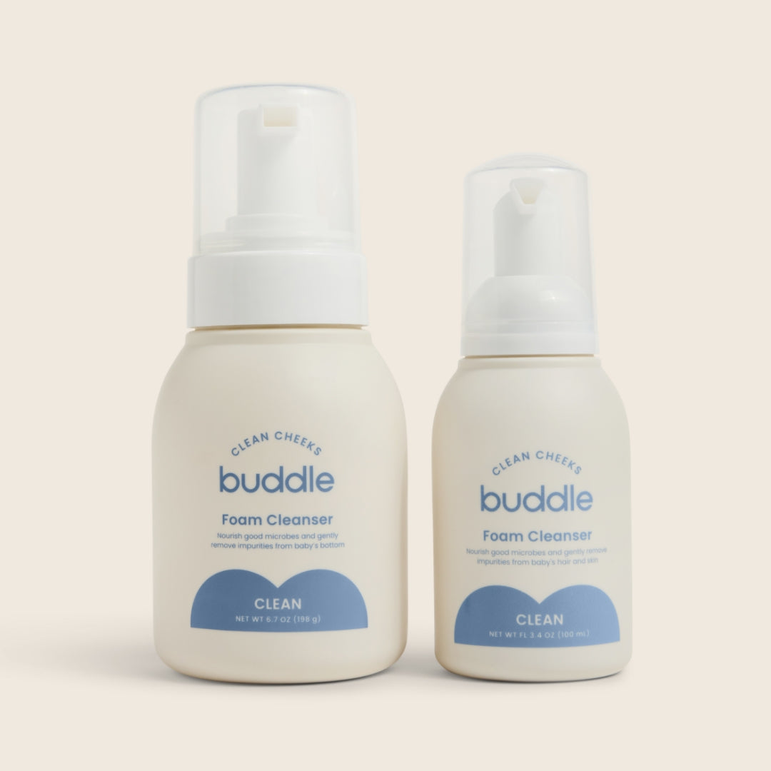 Buddle Clean Cheeks Bundle in - Diaper Rash Treatment, Foam Cleanser photo