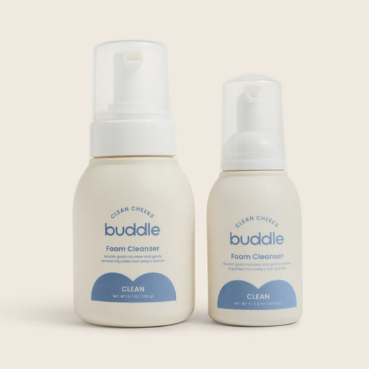 Buddle Clean Cheeks Bundle in - Diaper Rash Treatment, Foam Cleanser photo