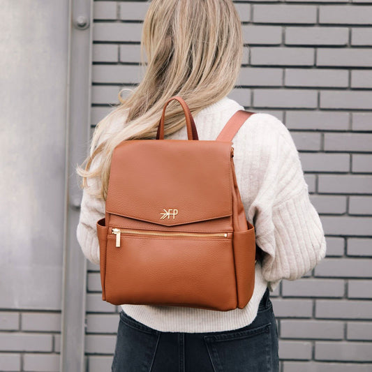 Freshly Picked Cognac Mini Classic Diaper Bag II in - Mini Classic Diaper Bag II photo