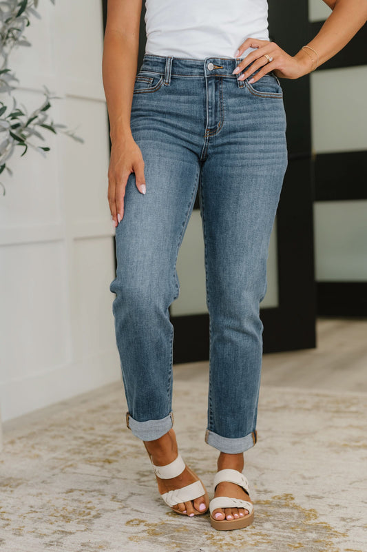 Colette Mid Rise Boyfriend Classic Cuffed in - Womens photo