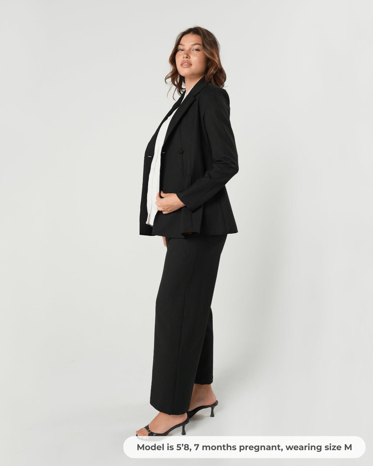 Nathalie Wide Leg Maternity Trouser (Regular & Petite) in - Maternity trousers for work photo