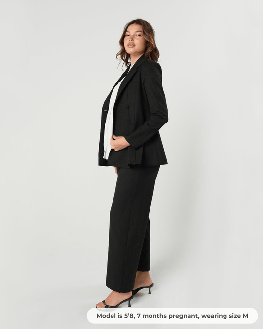 Nathalie Wide Leg Maternity Trouser (Regular & Petite) in - Maternity trousers for work photo