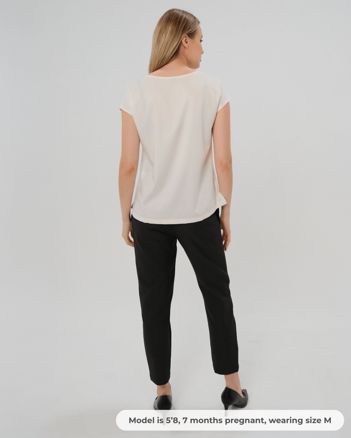Slim Leg Maternity Work Pants in Black in - Pants photo
