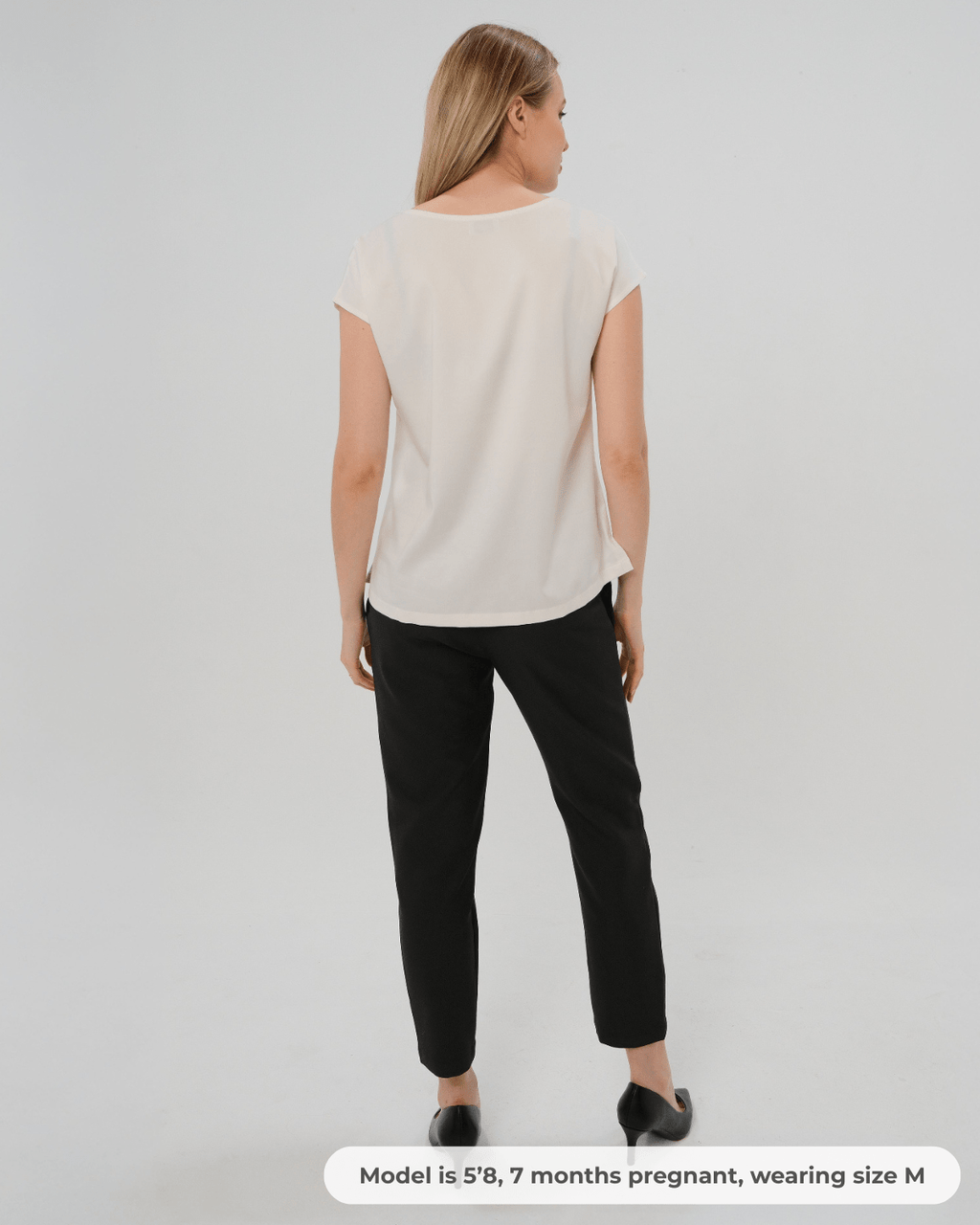 Slim Leg Maternity Work Pants in Black in - Pants photo