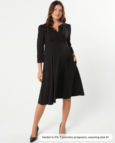 Sarah Empire Maternity & Nursing Dress in TENCEL (Regular & Petite) in - Women's Maternity Dress photo