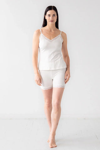 Cotton Camisole with lace trim in - CAMISOLE photo