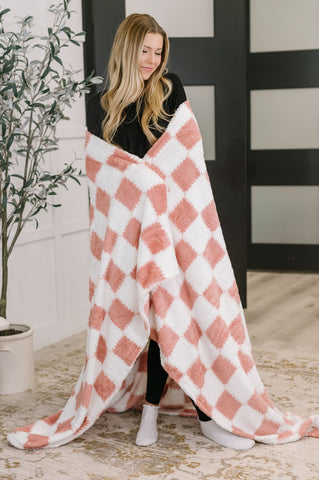Cotton Candy Checks Blanket in - Womens photo