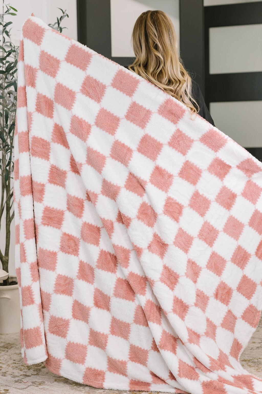 Cotton Candy Checks Blanket in - Womens photo