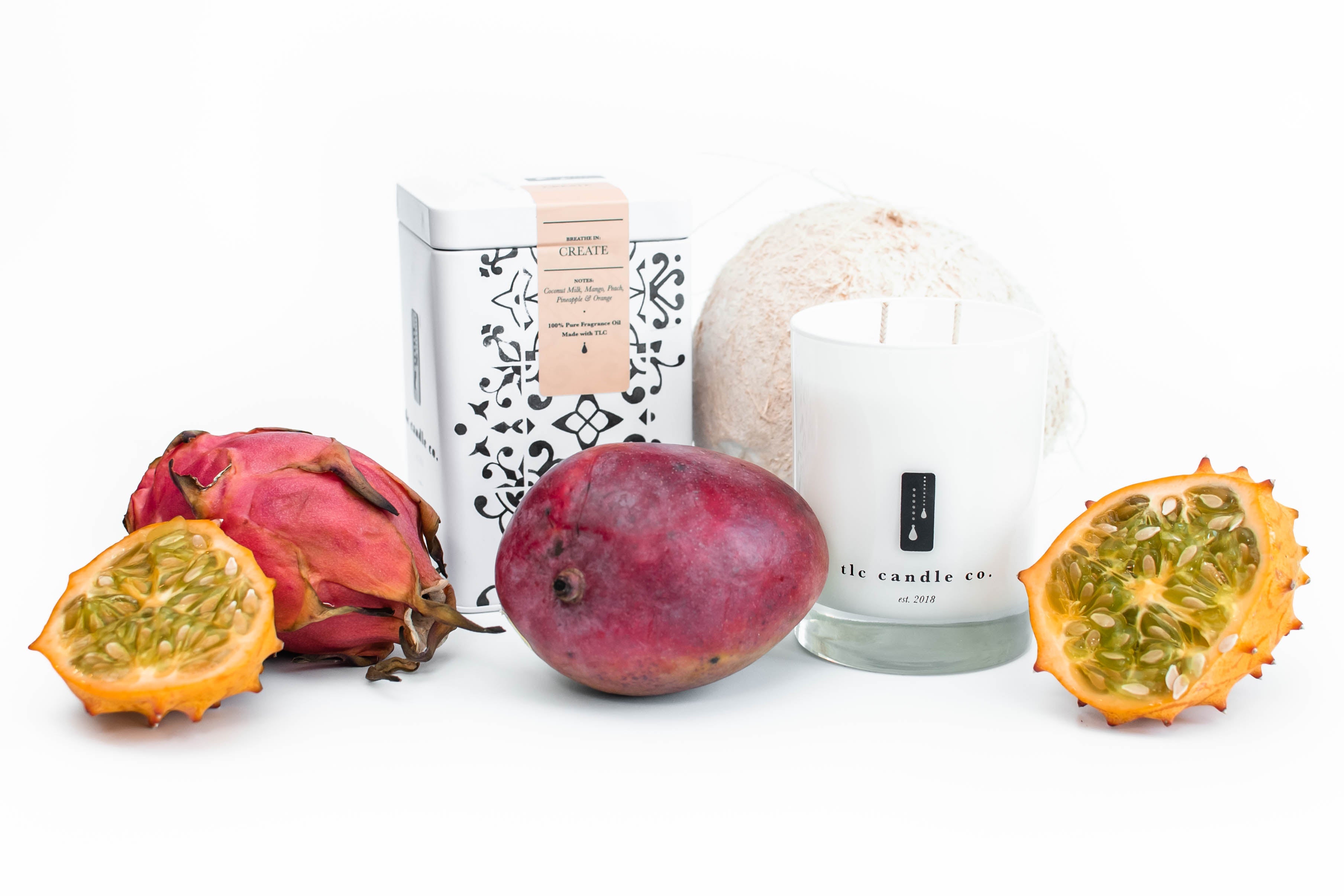Create - Coconut and Tropical Fruits Soy Candle in - Soy Candle photo