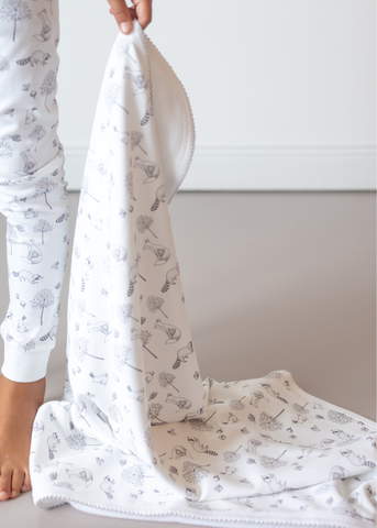 Gray Raccoon Baby Blanket