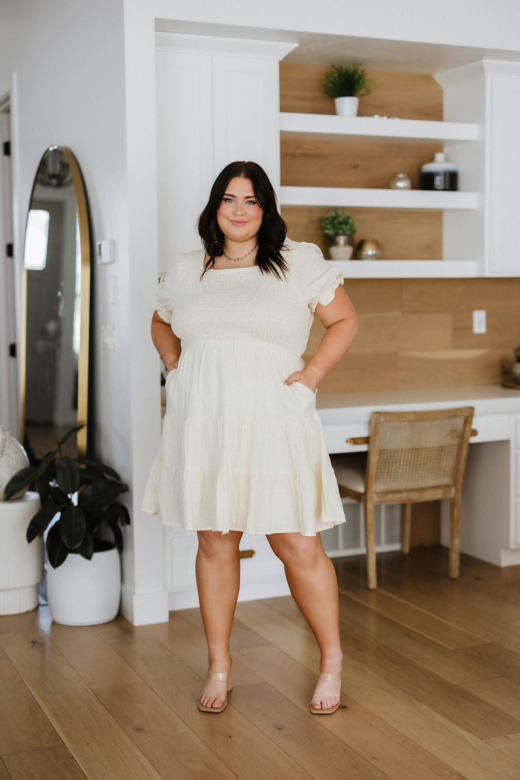 Cute Situation Square Neck Dress in - Dresses photo