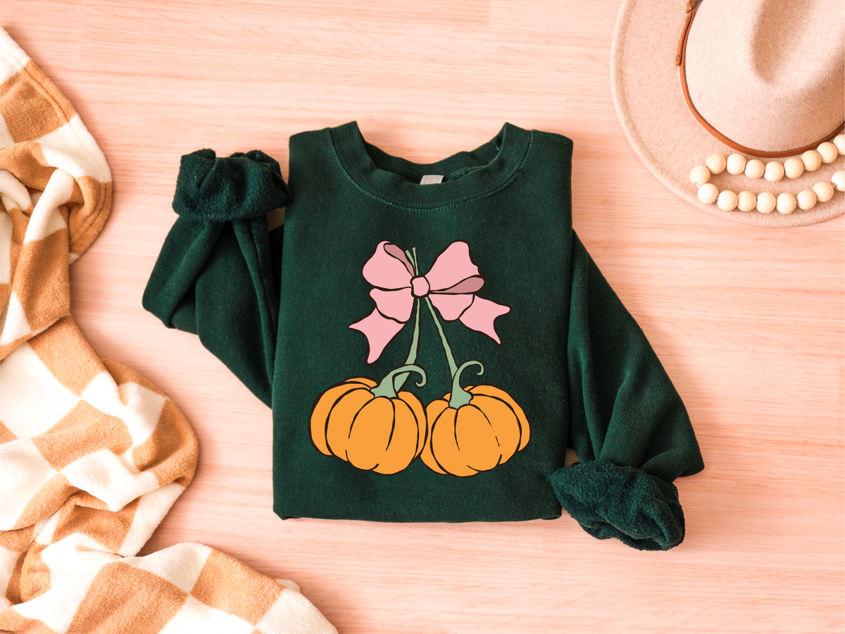 Cutsie Pumpkins Graphic Tee and Sweatshirt in - Womens photo