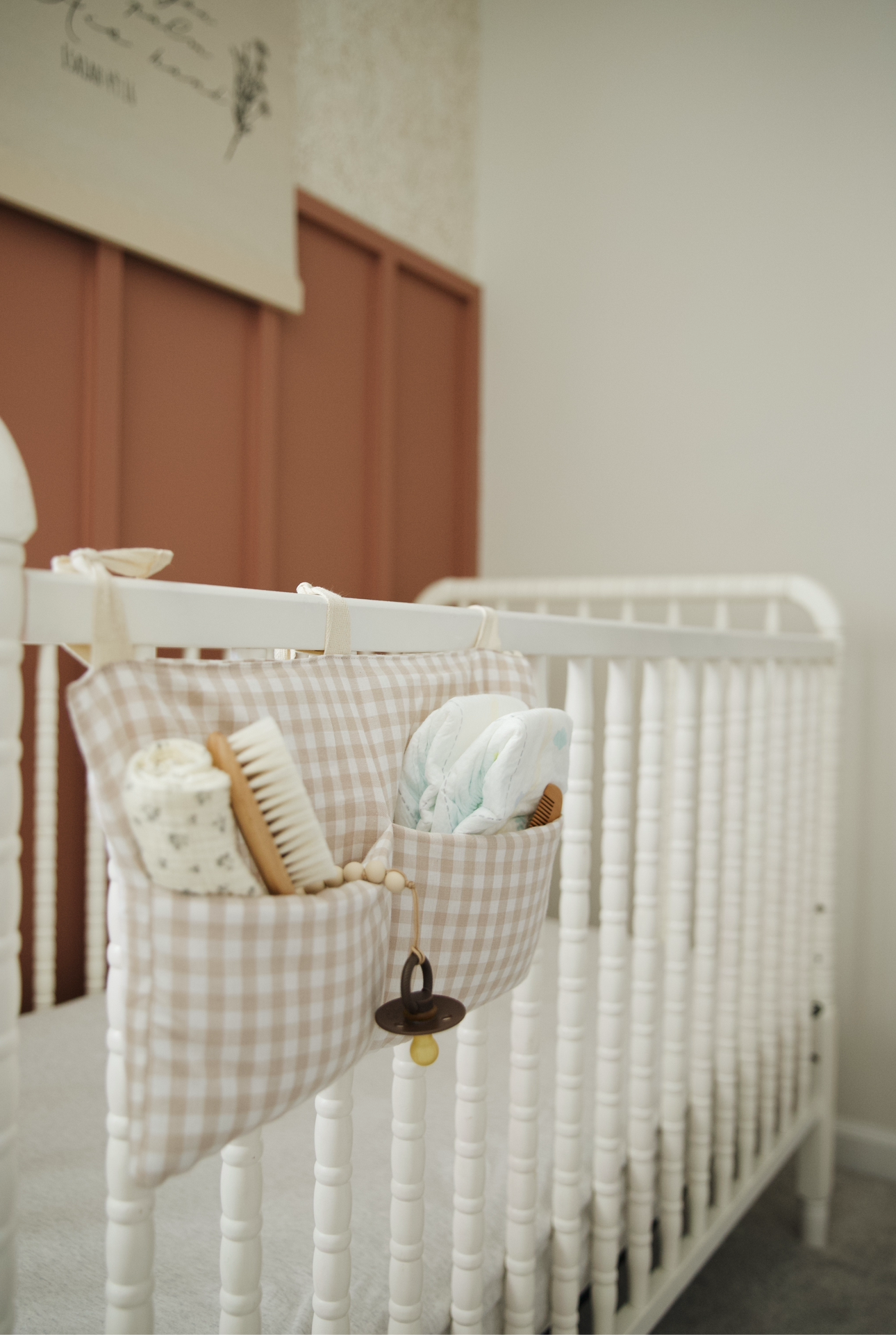 Haven Baby Crib Diaper Caddy Storage Organizer Nursery Room in - Baby Crib Storage photo