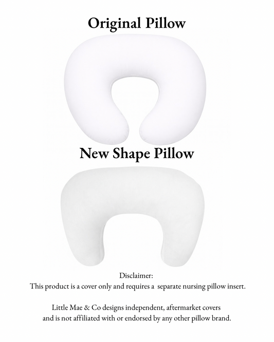 Blue Toile Ruffle Nursing Pillow Cover in - photo
