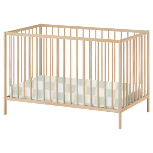 Leaf Green & White Checkered Crib Sheet in - photo