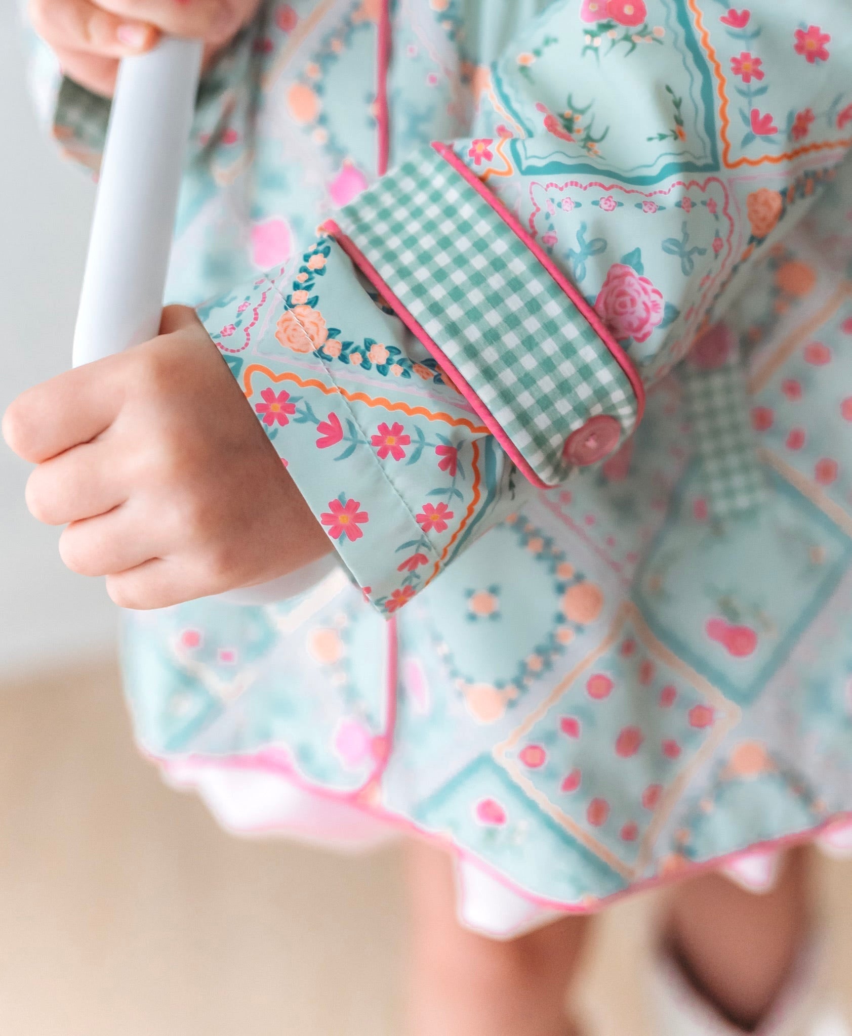 *PREORDER* Petal Patchwork Raincoat in - Coats & Jackets photo