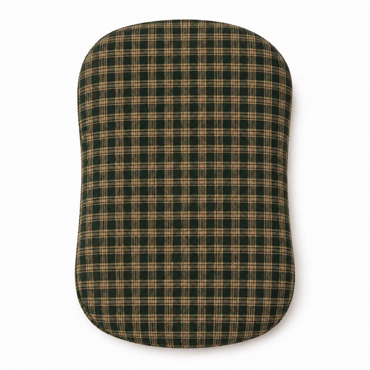 Little Mae & Co. Green Plaid Baby Lounger Cover - No Ruffle