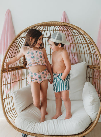 Seashell Sorbet High Waisted Bikini
