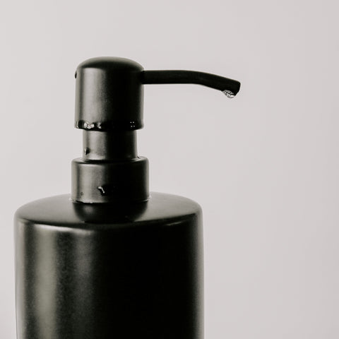 15oz Black Stoneware Hand Soap Dispenser in - Dispensers photo