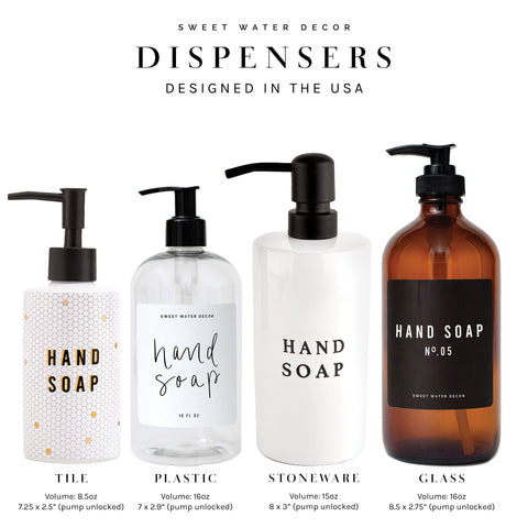 15oz Black Stoneware Hand Soap Dispenser in - Dispensers photo