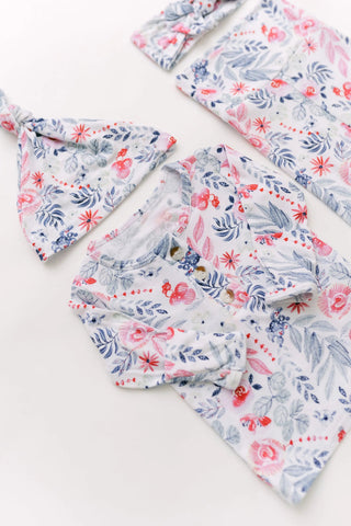 Newborn Outfit, Baby Outfit, Baby Girl Coming Home Outfit - Bloom in - Onesies photo