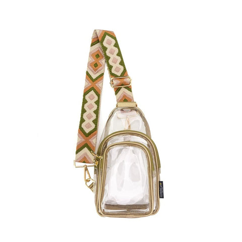 Clear Riley Sling | Choose Your Strap in Gold - Bags photo