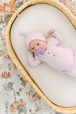 Top and Bottom Outfit, Hat and Headband Set (Newborn - 12 months) - Dusty Rose in - Onesies photo