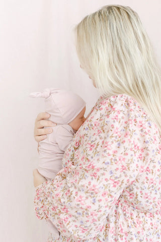 Top and Bottom Outfit, Hat and Headband Set (Newborn - 12 months) - Dusty Rose in - Onesies photo
