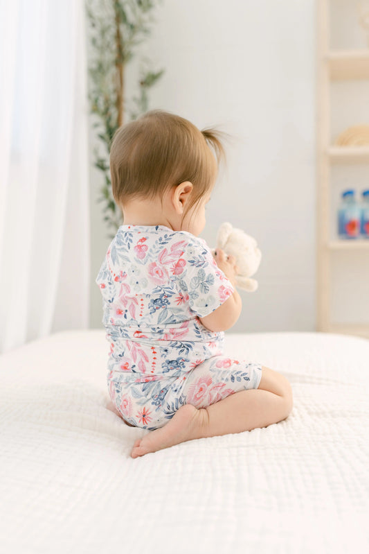 Top and Bottom Shorts Outfit (Newborn - 12 months) Bloom in - Onesies photo