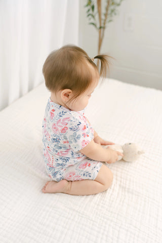 Top and Bottom Shorts Outfit (Newborn - 12 months) Bloom in - Onesies photo