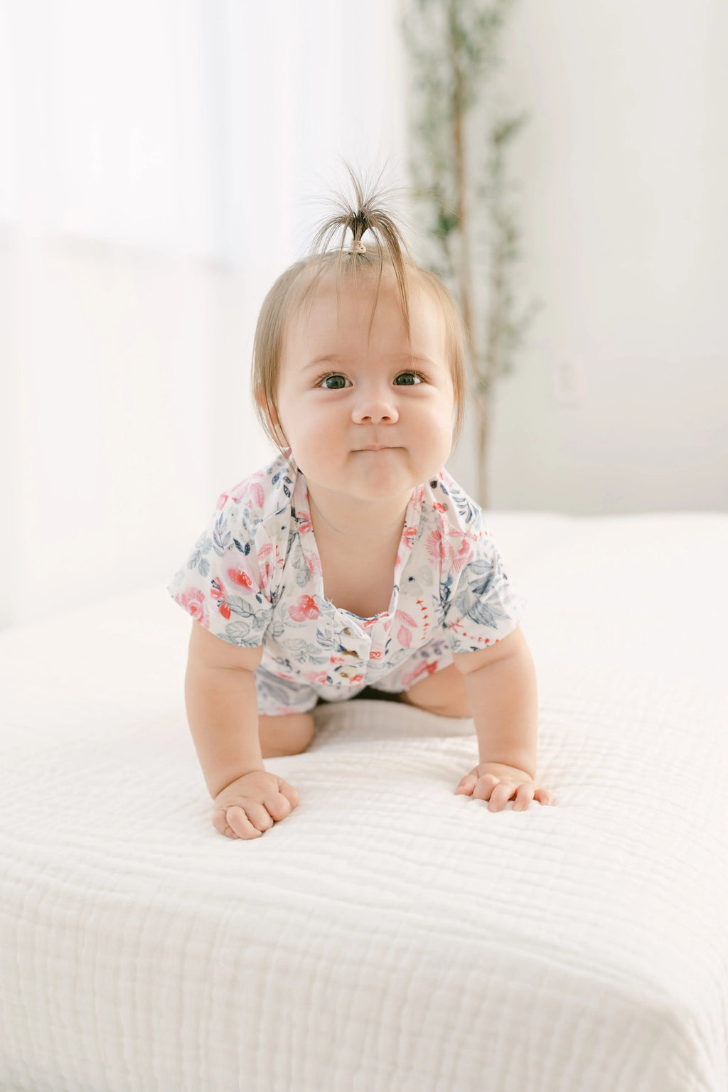 Top and Bottom Shorts Outfit (Newborn - 12 months) Bloom in - Onesies photo