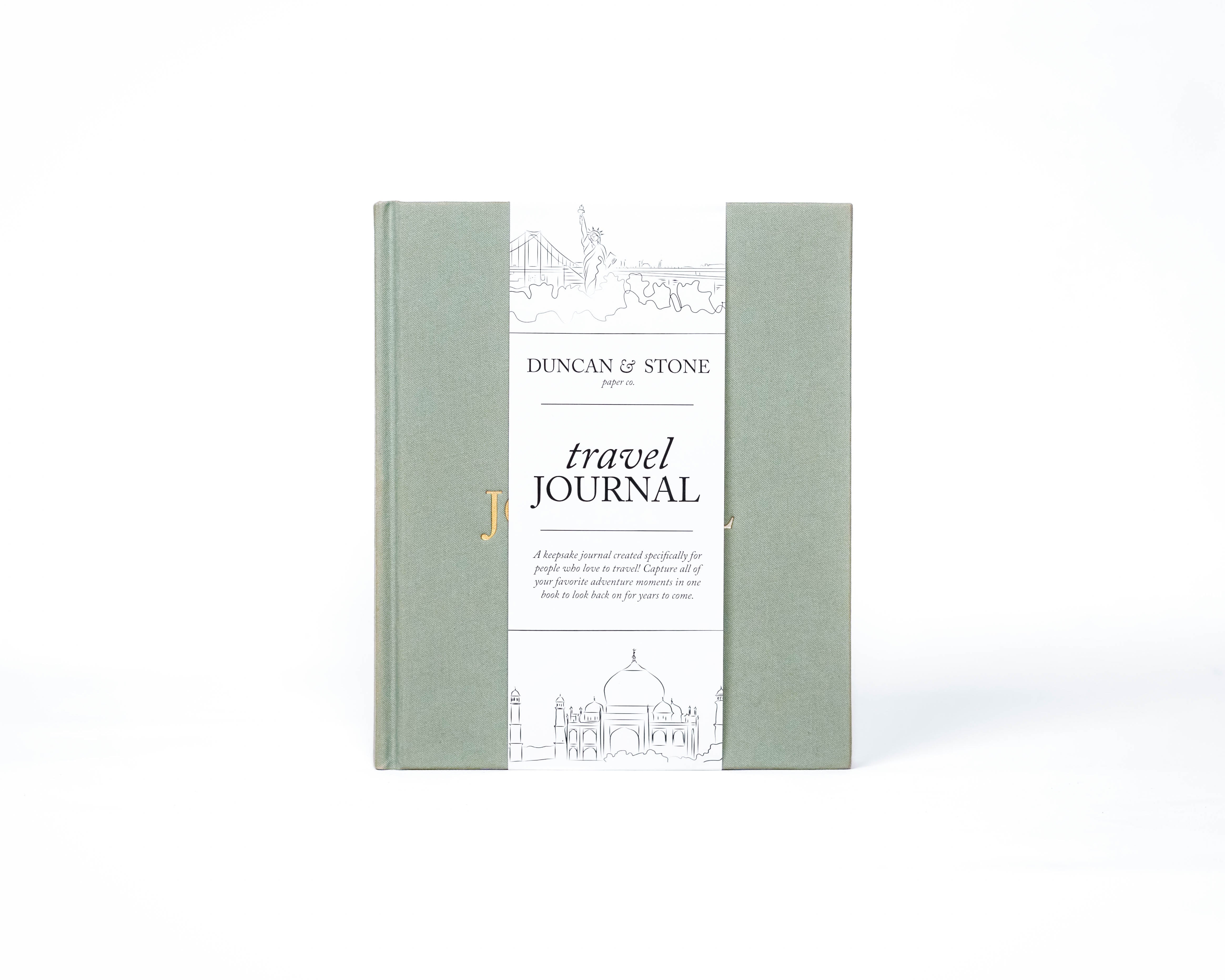 Duncan & Stone Travel Journal Book in Sage Green - Journal photo